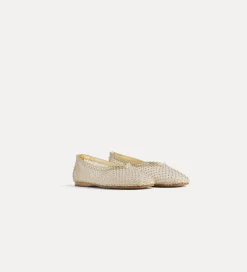 forte_forte Chaussures^ballerines en résille et strass stone