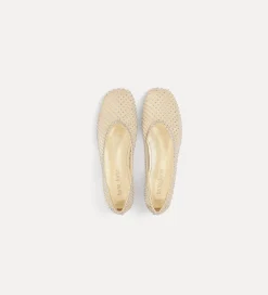 forte_forte Chaussures^ballerines en résille et strass stone