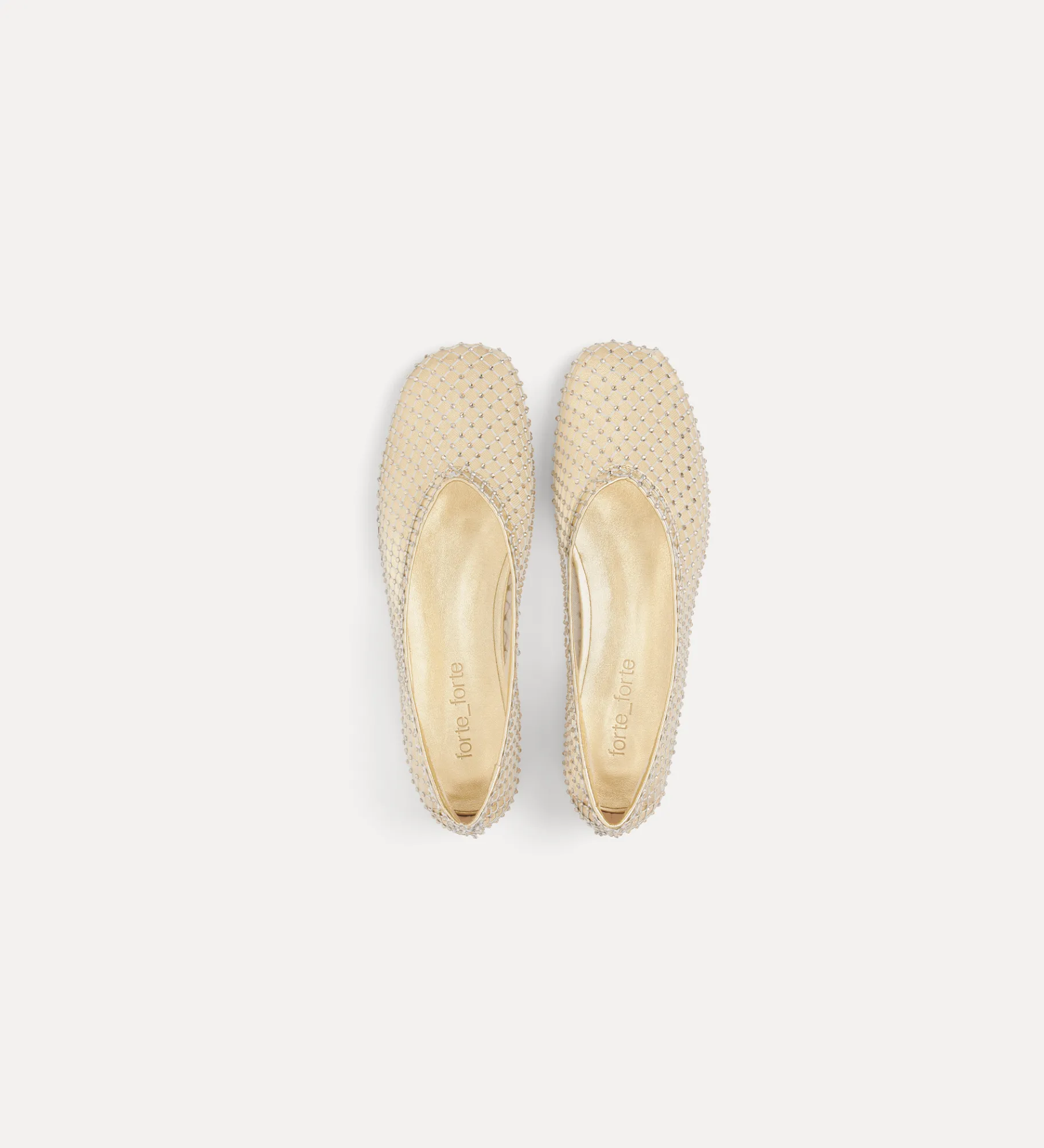 forte_forte Chaussures^ballerines en résille et strass stone