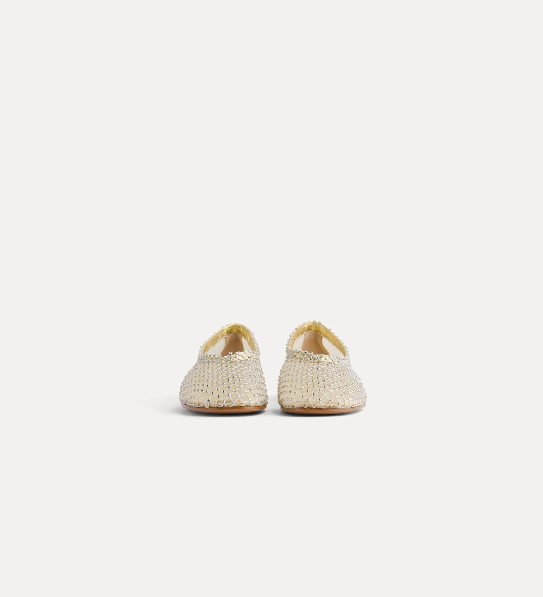forte_forte Chaussures^ballerines en résille et strass stone