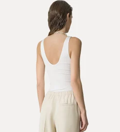 forte_forte Tenue De Plage Et Lingerie^body en jersey bianco