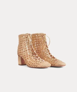 forte_forte Chaussures^botte à cheville chic tissée à la main rose gold