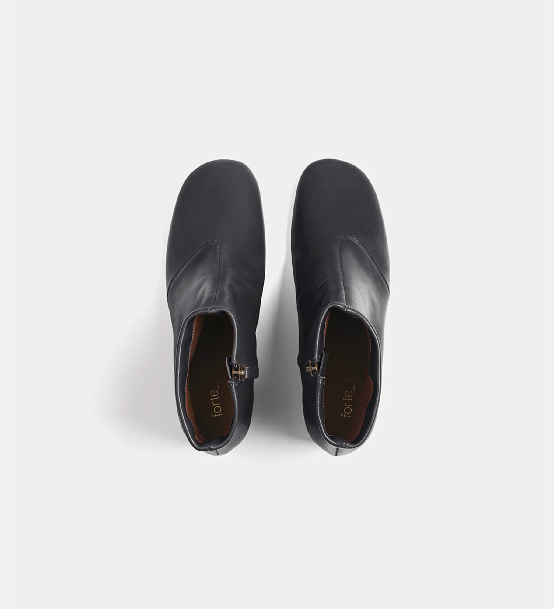 forte_forte Chaussures^bottines chics en cuir nappa avec talon doré nero