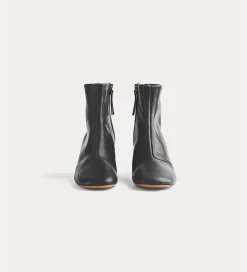forte_forte Chaussures^bottines chics en cuir nappa avec talon doré nero