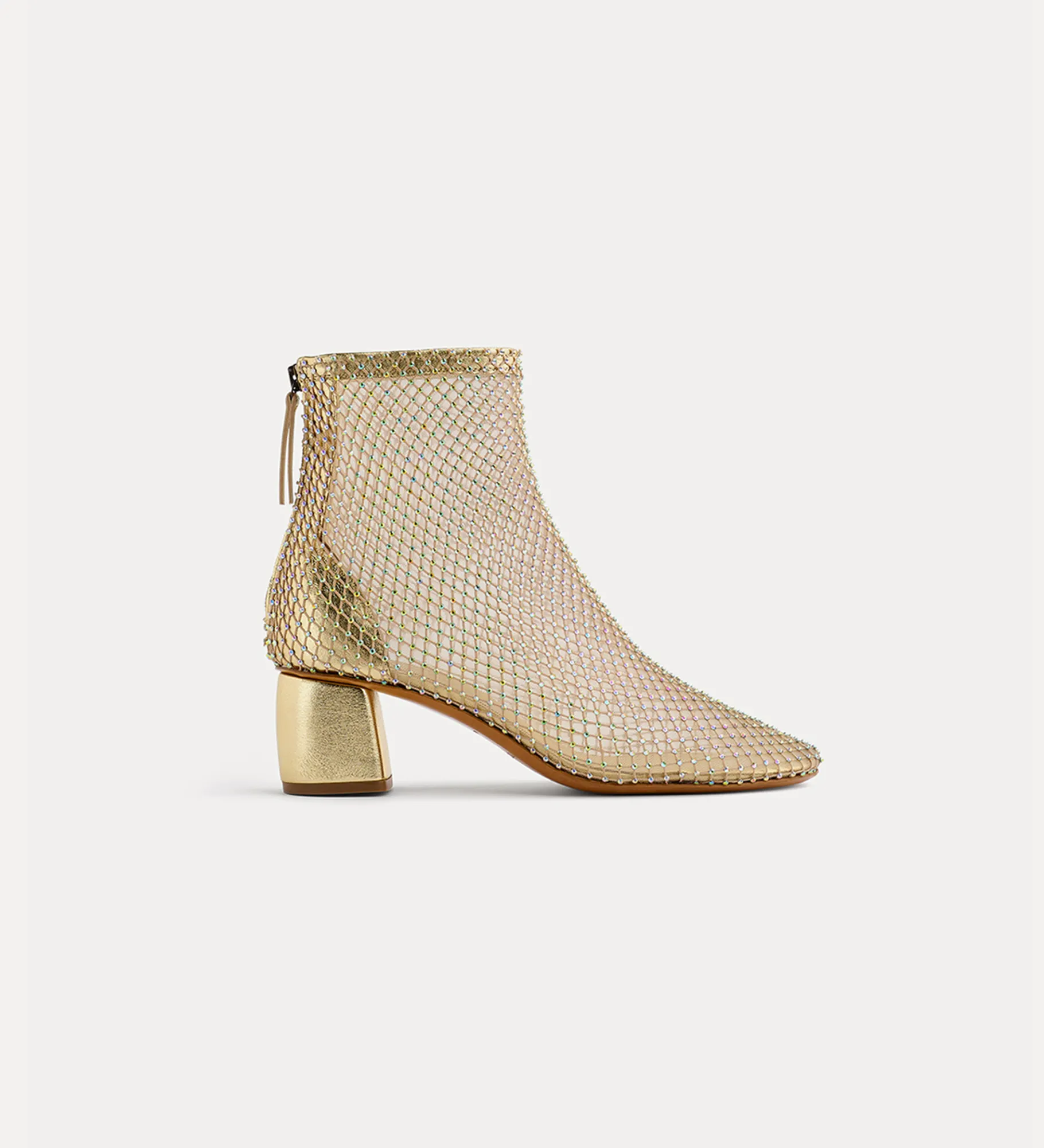forte_forte Chaussures^bottines chics en résille de strass nude