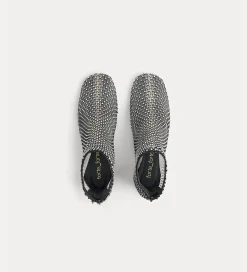 forte_forte Chaussures^bottines chics en résille de strass nero