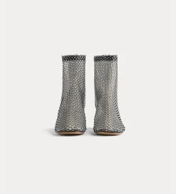 forte_forte Chaussures^bottines chics en résille de strass nero