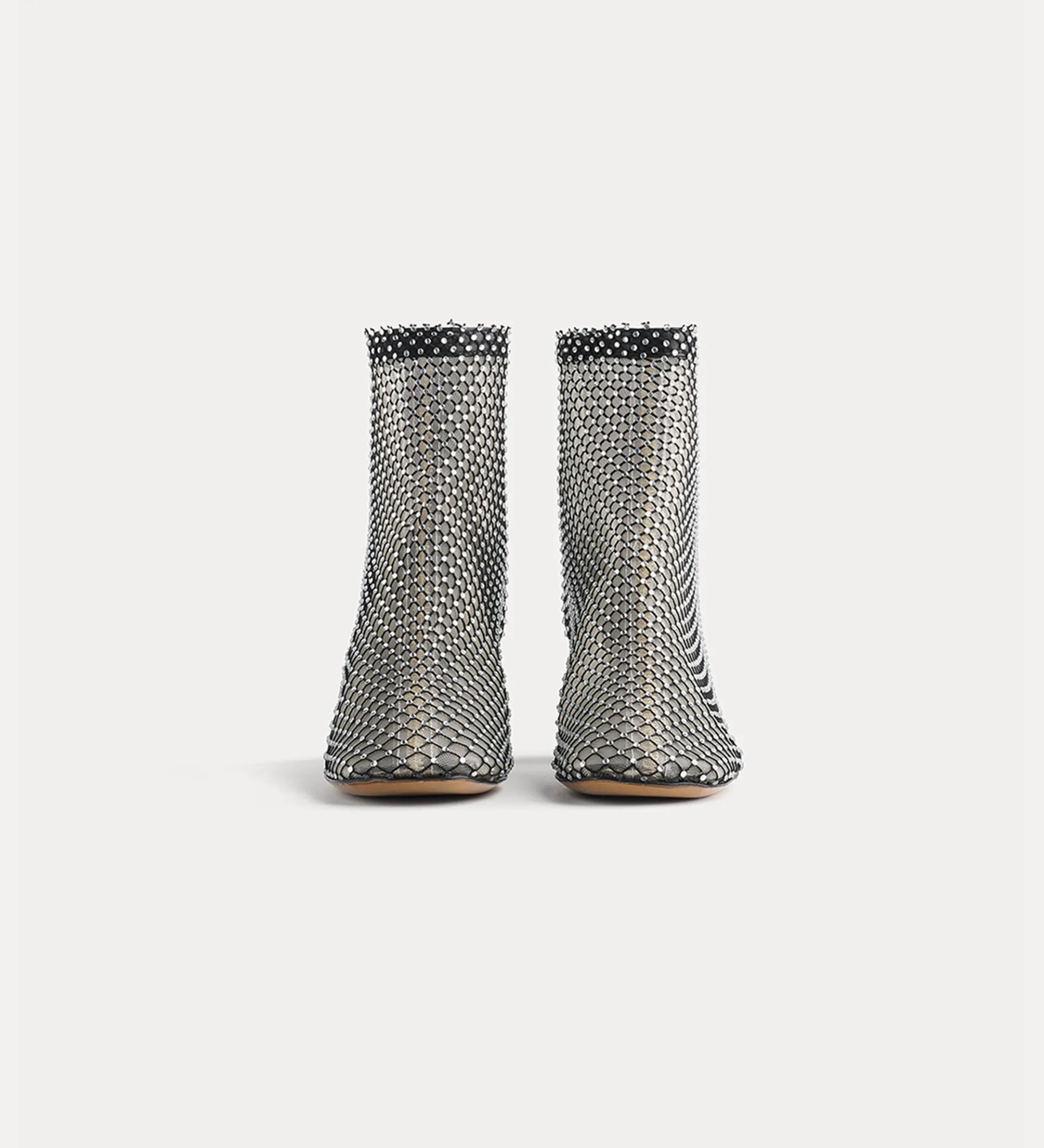 forte_forte Chaussures^bottines chics en résille de strass nero