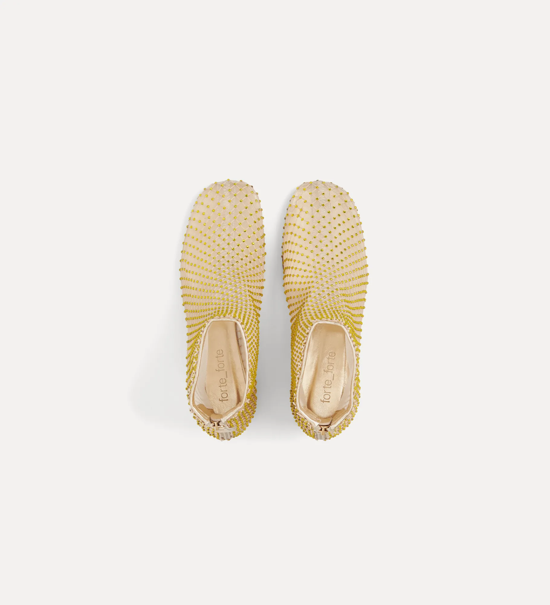 forte_forte Chaussures^bottines en résille et strass reflex