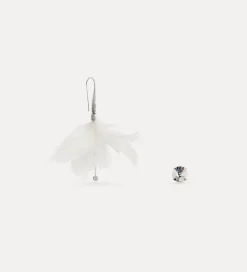 forte_forte Bijoux^boucles d'oreille en plume avec strass piuma