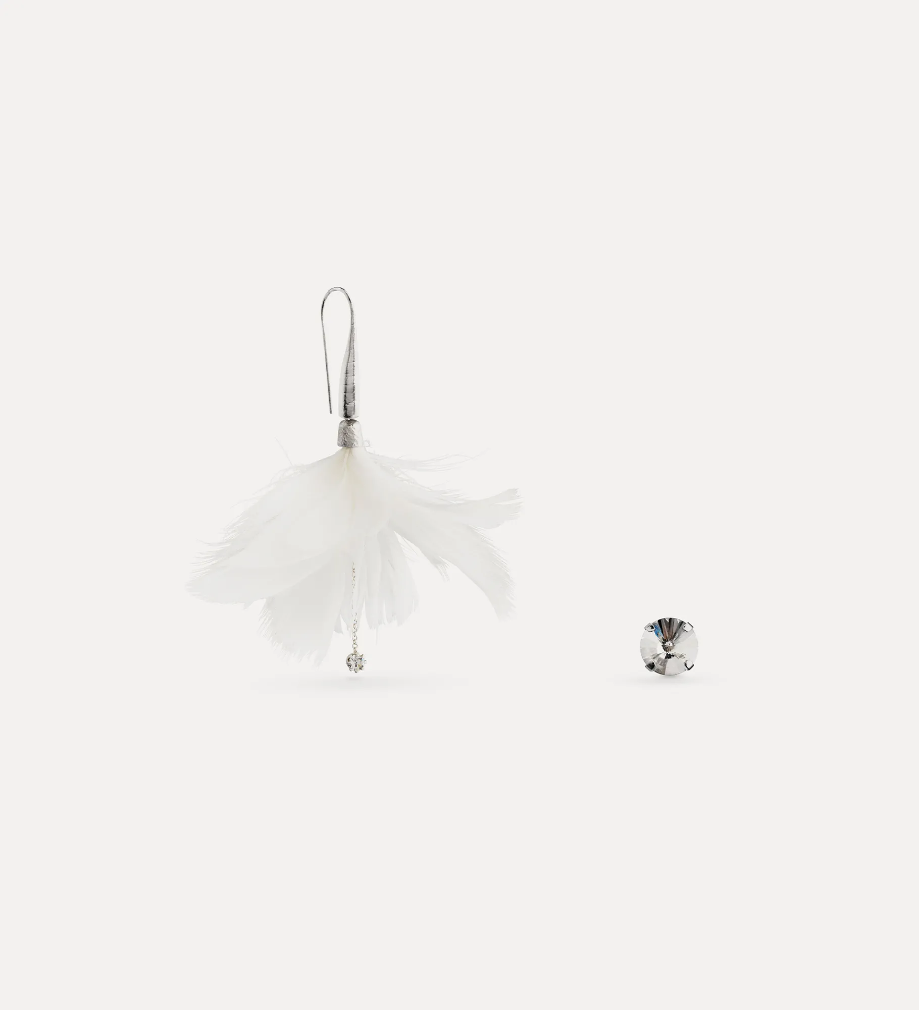 forte_forte Bijoux^boucles d'oreille en plume avec strass piuma
