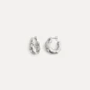 forte_forte Bijoux^boucles d'oreille pendantes avec strass argent argento