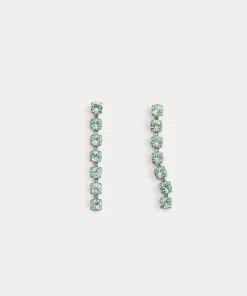 forte_forte Bijoux^boucles d'oreille pendantes avec cristaux ice lime