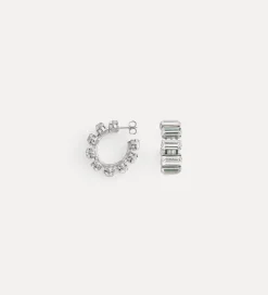 forte_forte Bijoux^boucles d'oreilles créoles avec cristaux crystal