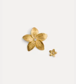 forte_forte Bijoux^boucles d'oreilles sculptées fleur "frangipane" oro