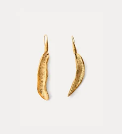forte_forte Bijoux^boucles d'oreilles sculptées feuilles oro
