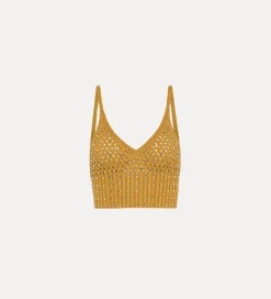 forte_forte Tricots | Hauts^brassière en coton avec cristaux terra
