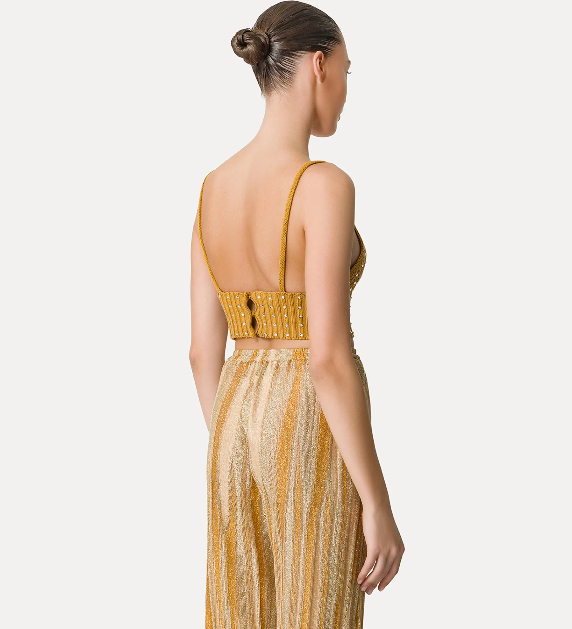 forte_forte Tricots | Hauts^brassière en coton avec cristaux terra