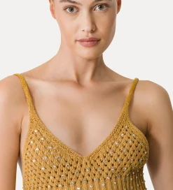 forte_forte Tricots | Hauts^brassière en coton avec cristaux terra