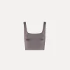 forte_forte Tenue De Plage Et Lingerie | Hauts^brassière en jersey brillant gris lava