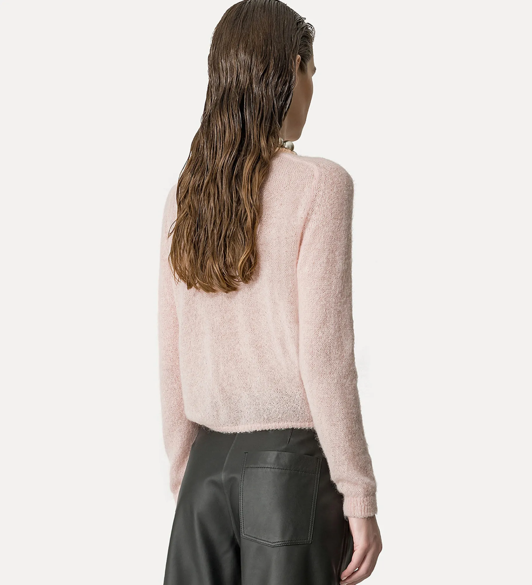 forte_forte Tricots^cardigan en alpaga oyster