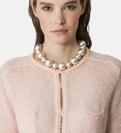 forte_forte Tricots^cardigan en alpaga oyster