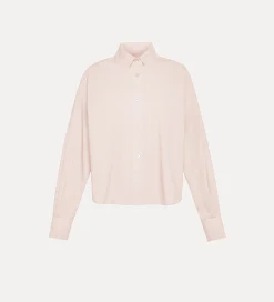forte_forte Chemises^chemise à coupe boxy en popeline oyster