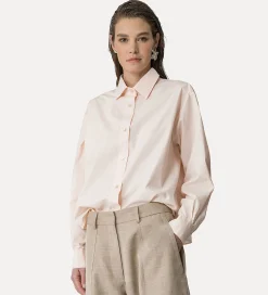 forte_forte Chemises^chemise à coupe boxy en popeline oyster