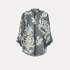 forte_forte Chemises^chemise à manches courtes avec imprimé “the secret lily” oltremare