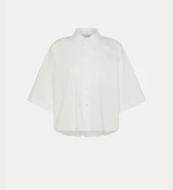 forte_forte Chemises^chemise à manches courtes en popeline bianco