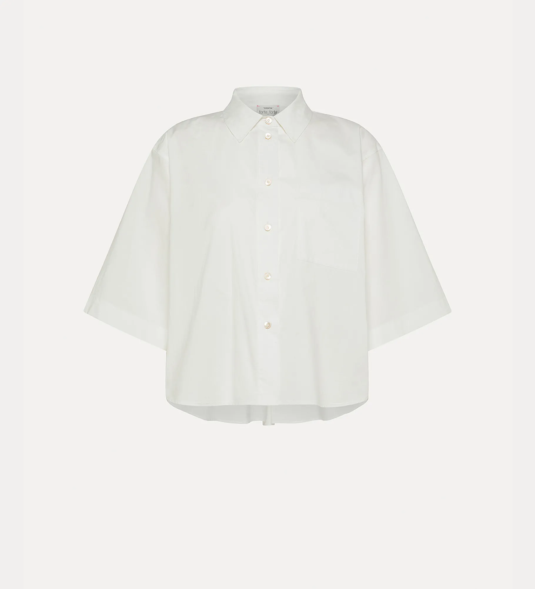 forte_forte Chemises^chemise à manches courtes en popeline bianco