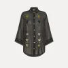 forte_forte Chemises^chemise à manches trois quarts en voile avec broderie “oniric blossom” nero