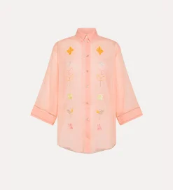 forte_forte Chemises^chemise à manches trois quarts en voile avec broderie “oniric blossom” pesco