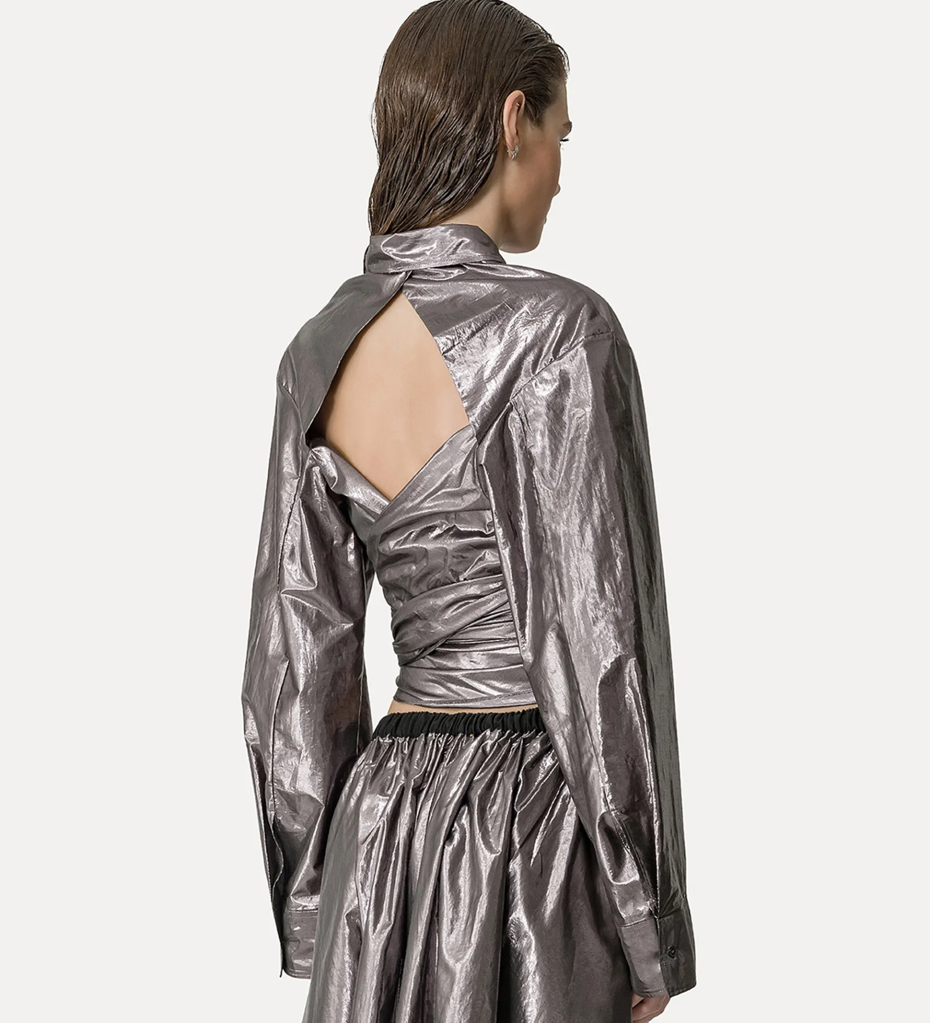 forte_forte Chemises^chemise avec nœud ombra