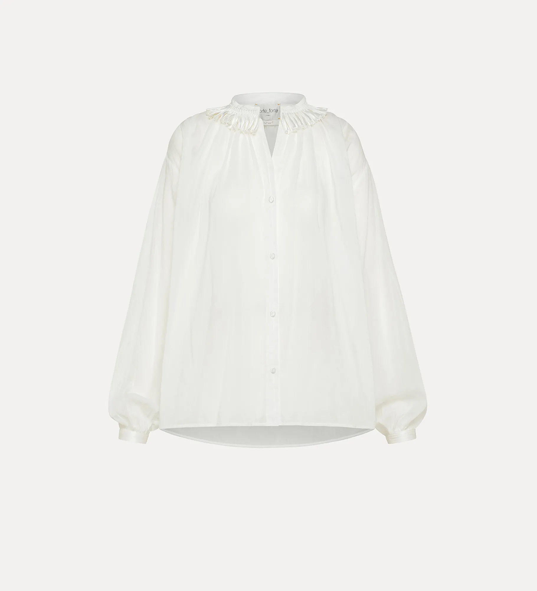 forte_forte Chemises^chemise bohème avec franges bianco