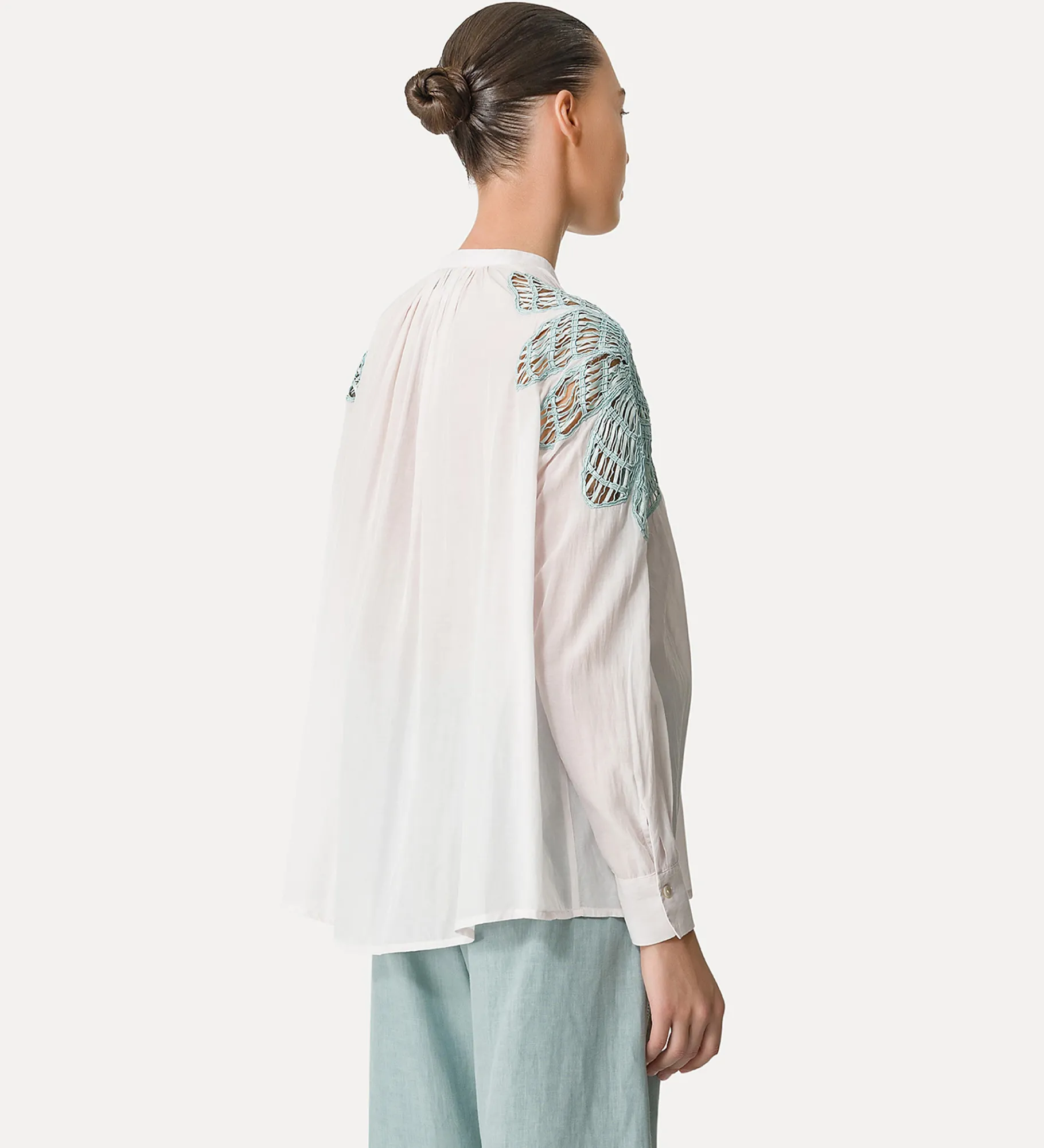forte_forte Chemises^chemise bohème avec incrustation rugiada