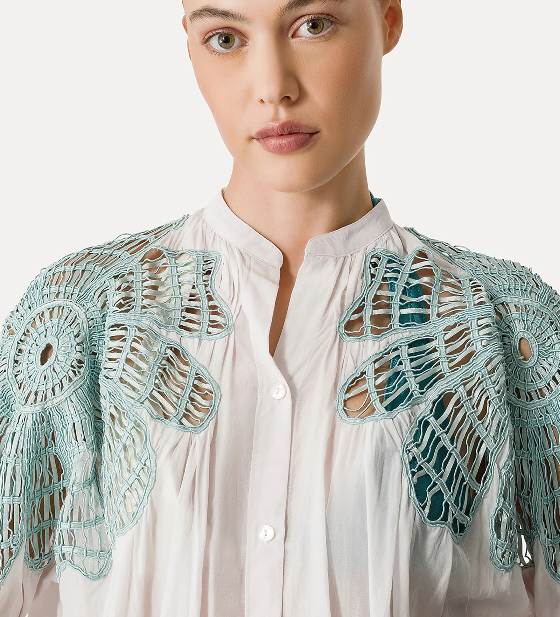 forte_forte Chemises^chemise bohème avec incrustation rugiada