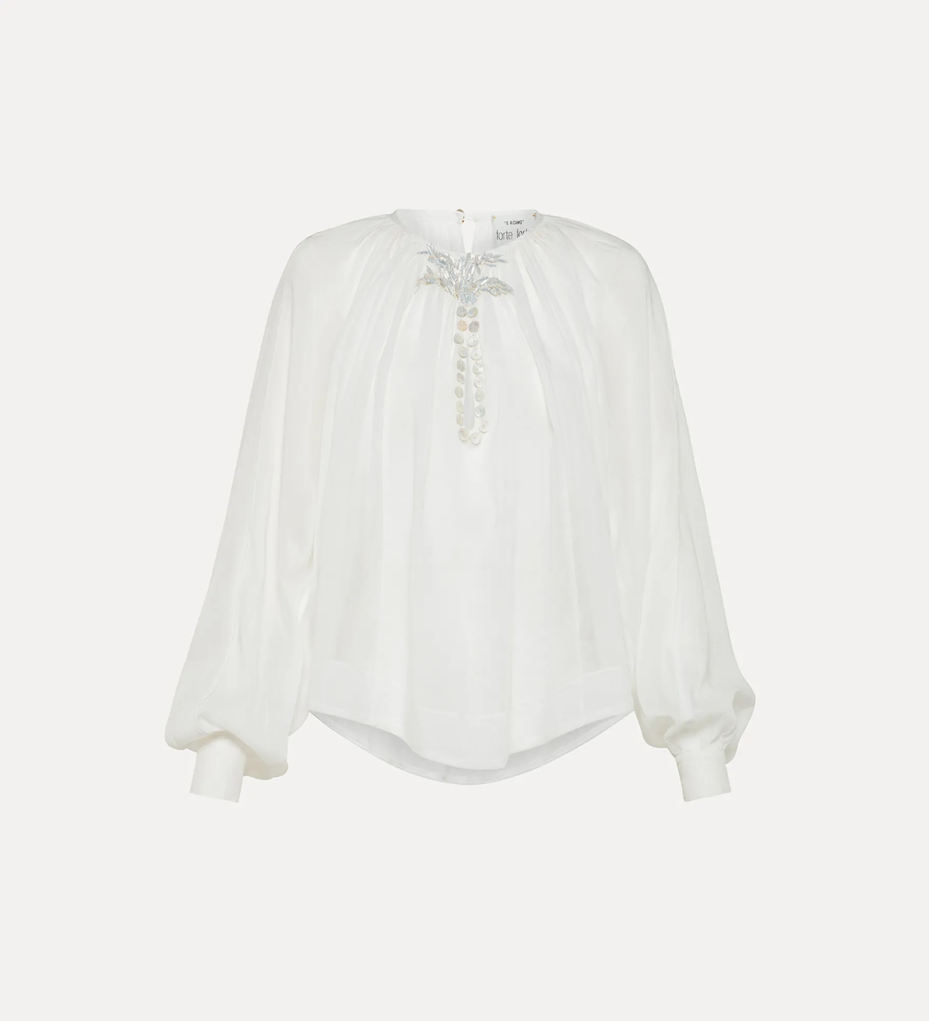 forte_forte Chemises^chemise bohème blanche bianco