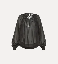 forte_forte Chemises^chemise bohème noire nero