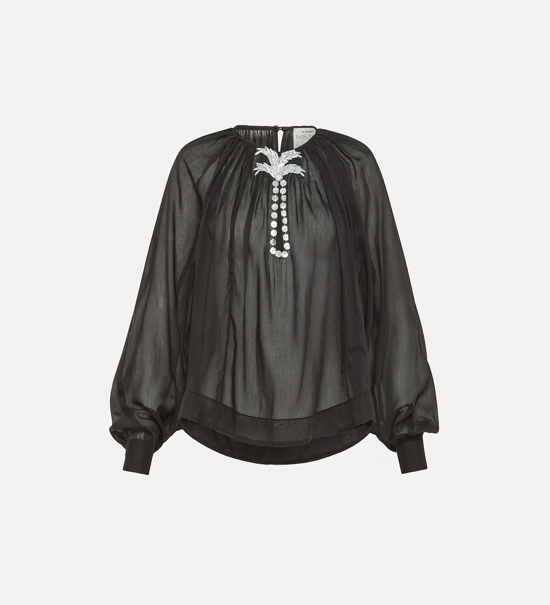 forte_forte Chemises^chemise bohème noire nero