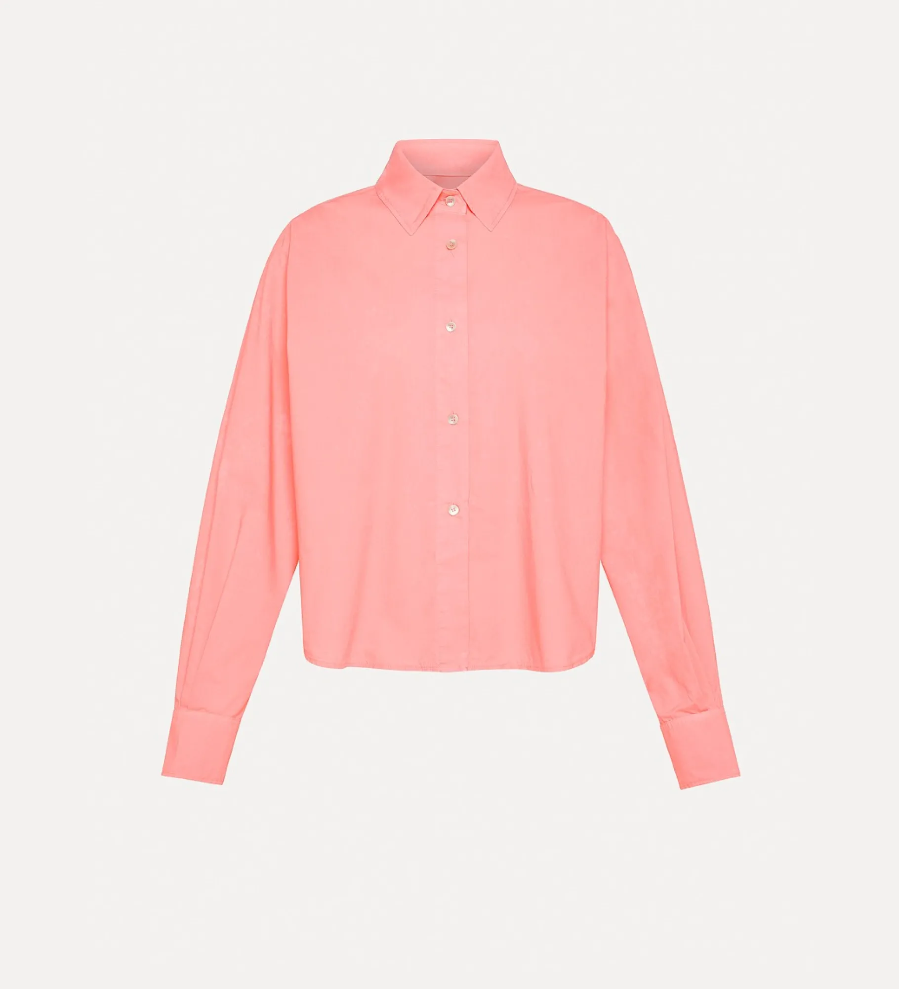 forte_forte Chemises^chemise boxy essential en popeline de coton BCI pamplemousse