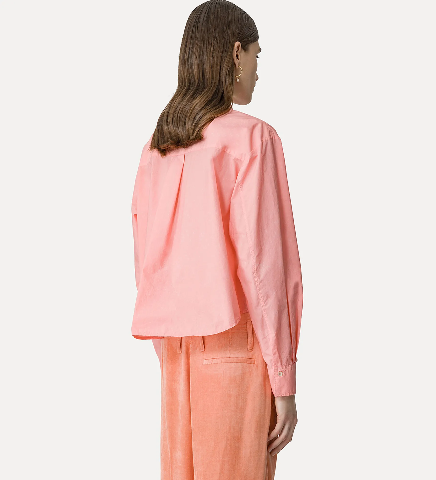 forte_forte Chemises^chemise boxy essential en popeline de coton BCI pamplemousse