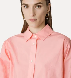 forte_forte Chemises^chemise boxy essential en popeline de coton BCI pamplemousse