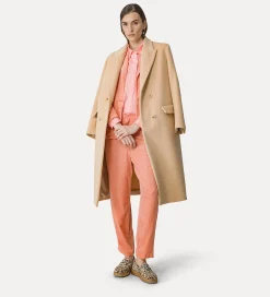 forte_forte Chemises^chemise boxy essential en popeline de coton BCI pamplemousse