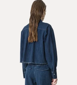 forte_forte Chemises^chemise courte en denim indigo