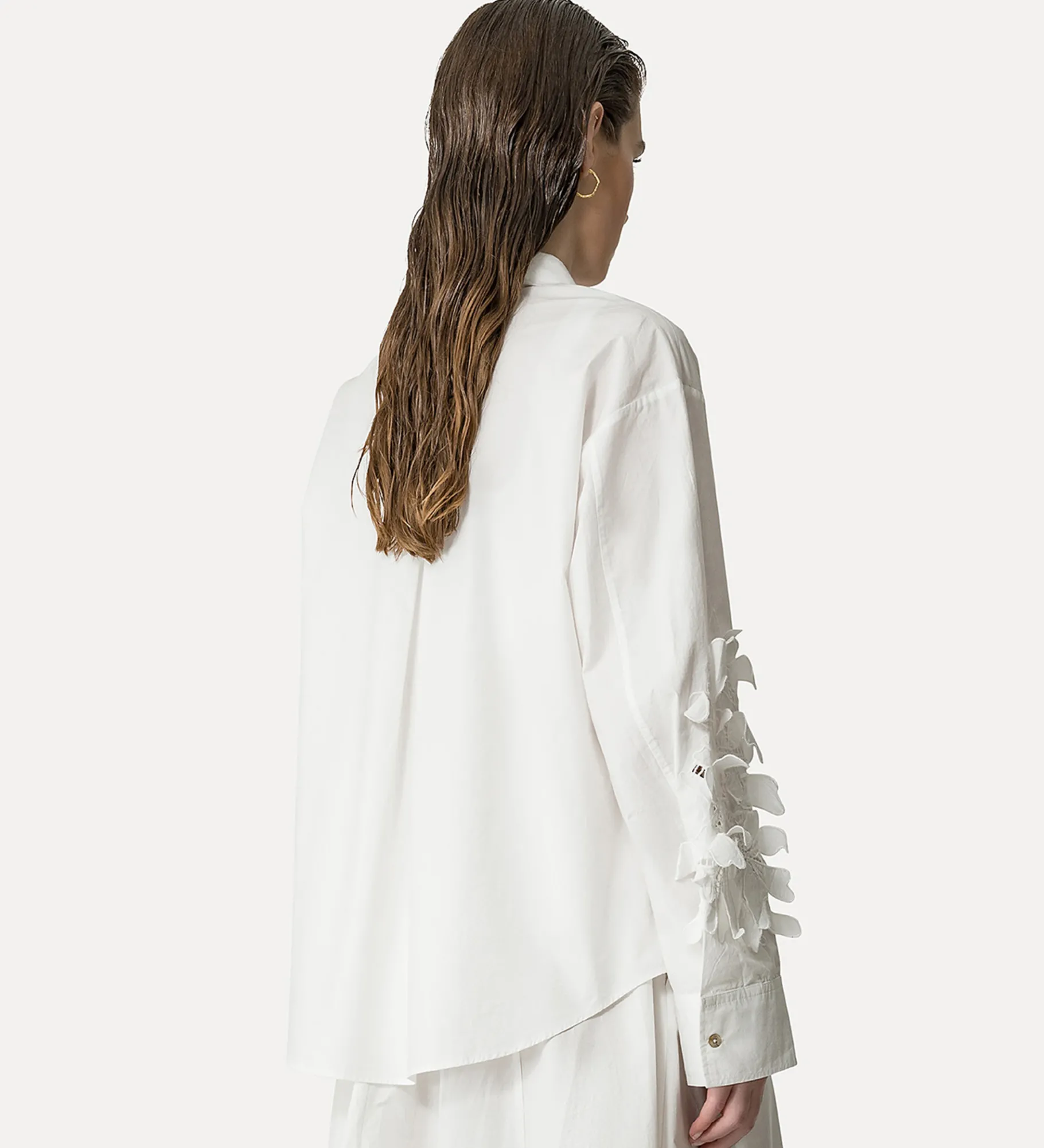 forte_forte Chemises^chemise en coton brodé bianco