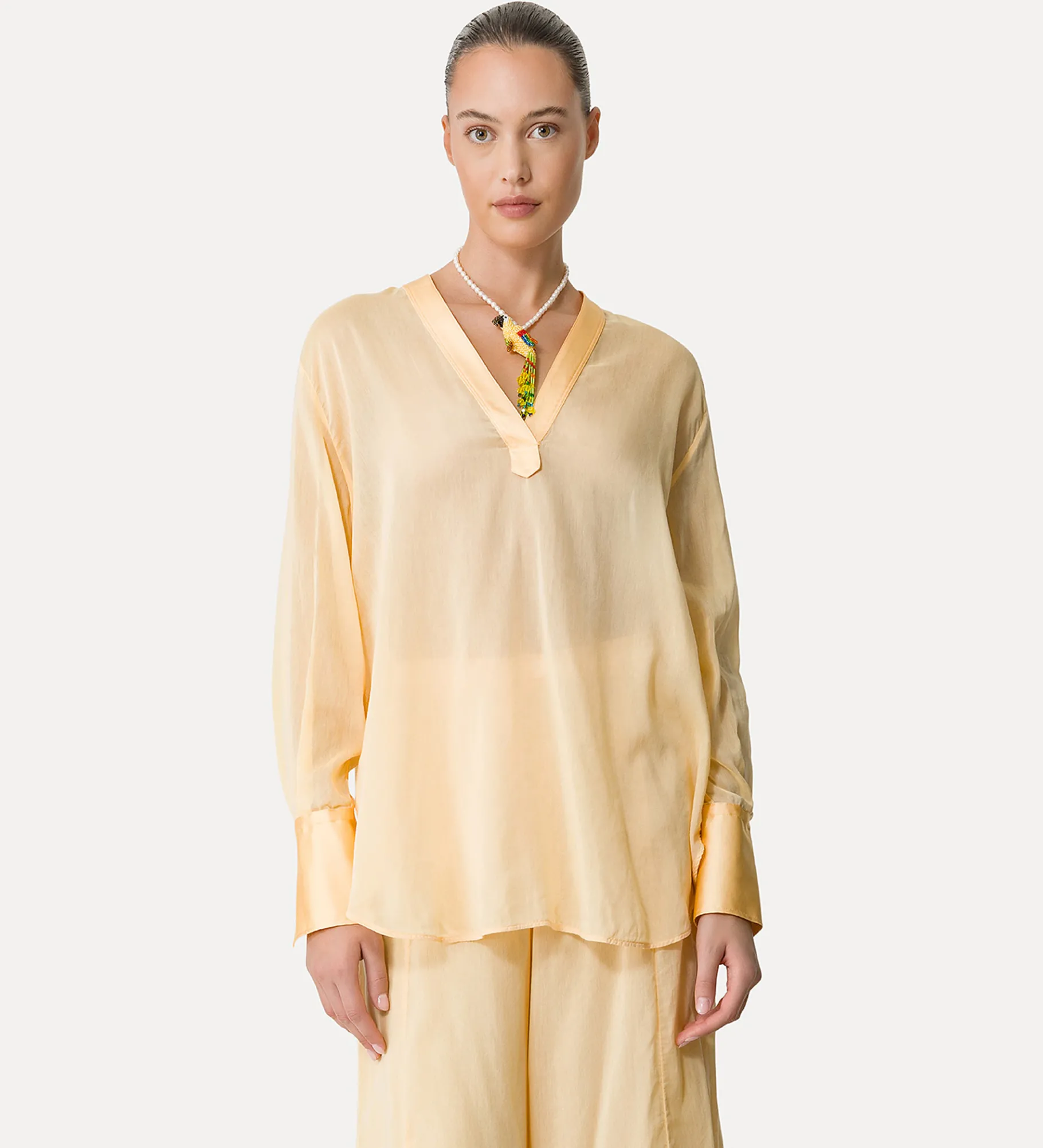 forte_forte Chemises^chemise en lin et soie sole