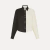 forte_forte Chemises^chemise en lin pour femme color block noir