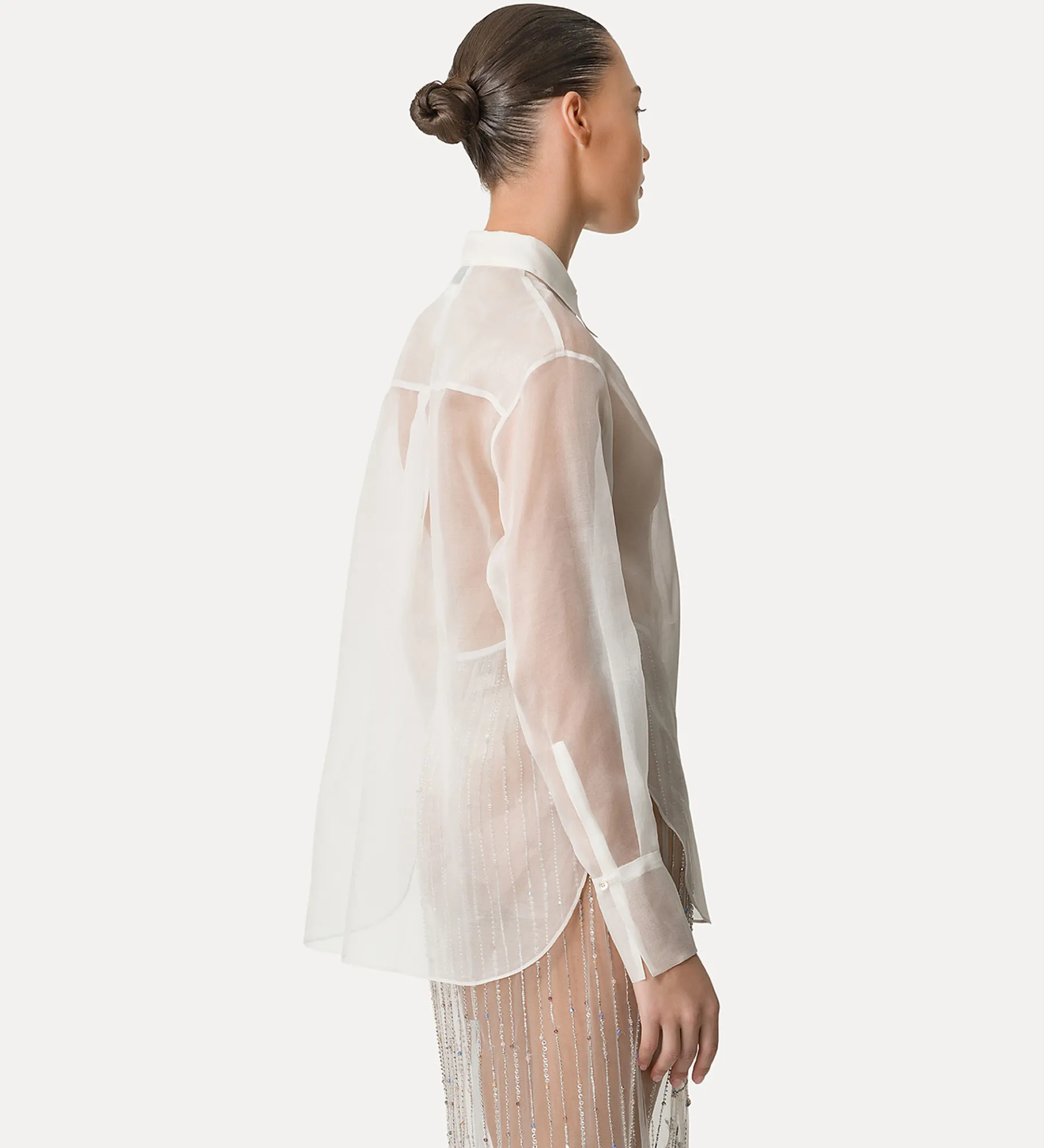 forte_forte Chemises^chemise en organza de soie giglio
