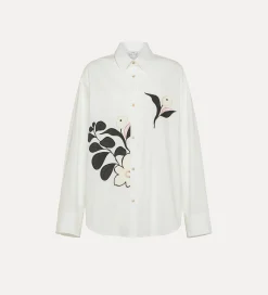 forte_forte Chemises^chemise en popeline avec broderie oyster